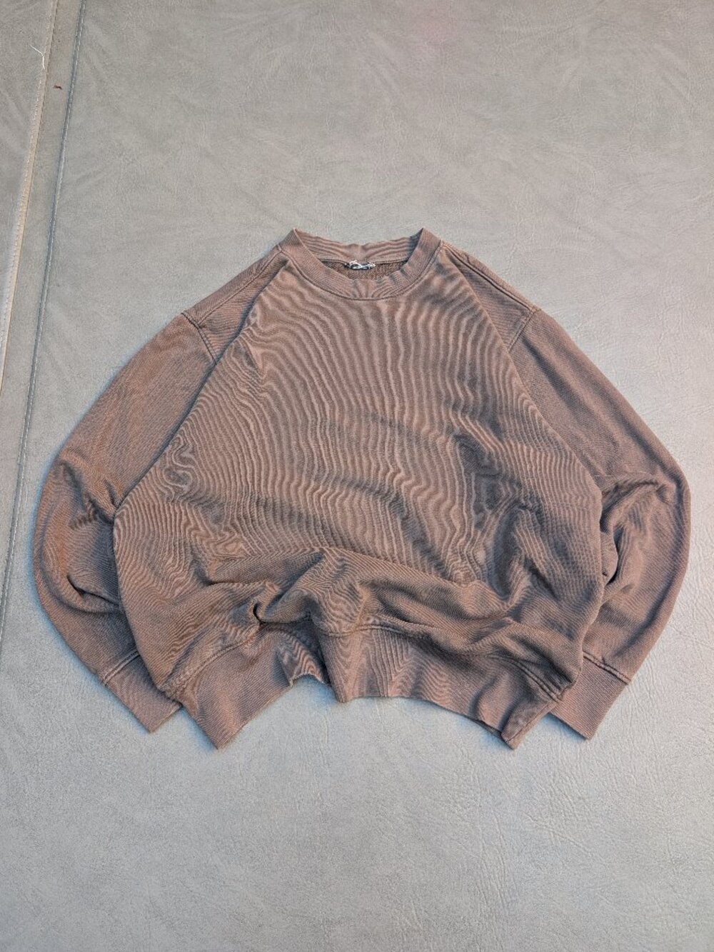 H&M Men's S Brown Crewneck Sweatshirt Blank Relaxed fit Streetwear Casual Style